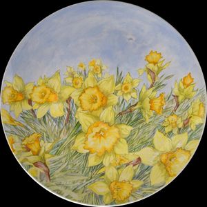 A Daffodil ceramic by artist Austen Pinkerton