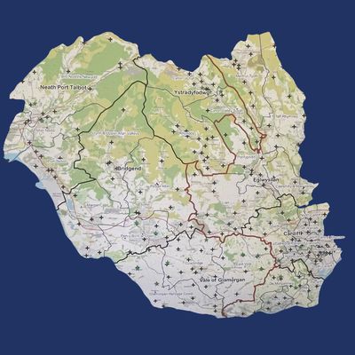 A map of the Diocese with MAs, Schools and Churches marked