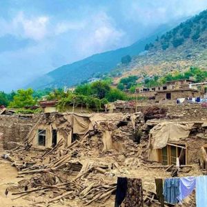 Damage caused by earthquake in Afghanistan August 25