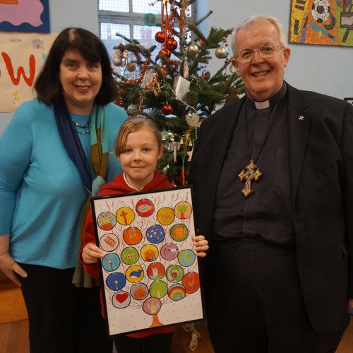 Clare Cameron and Bishop Gregory with winner Rosie.jpg