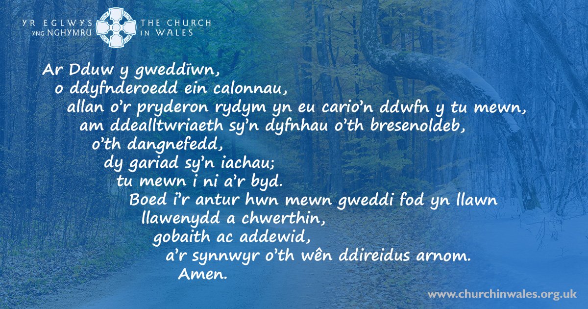 Year of Prayer opening prayer in Welsh