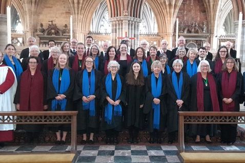 The combined choirs of All Saints, Barry and St Peter’s Church, Peterston-super-Ely  at Exeter Cathedral