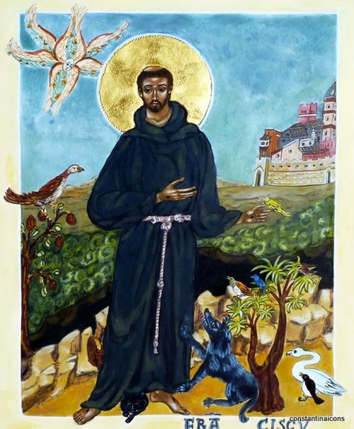 Icon of St Francis by Constantina Alexander