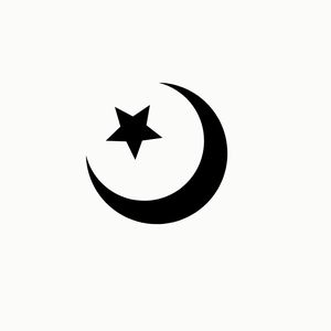 Star and crescent symbol for Islam