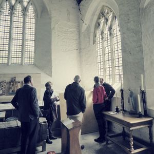 the DAC visiting Llancarfan church