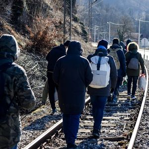 A group of refugees