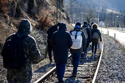 A group of refugees