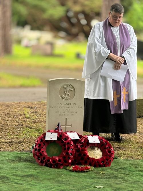 Rev'd Zoe King Merthyr Dyfan Cemetery.jpg