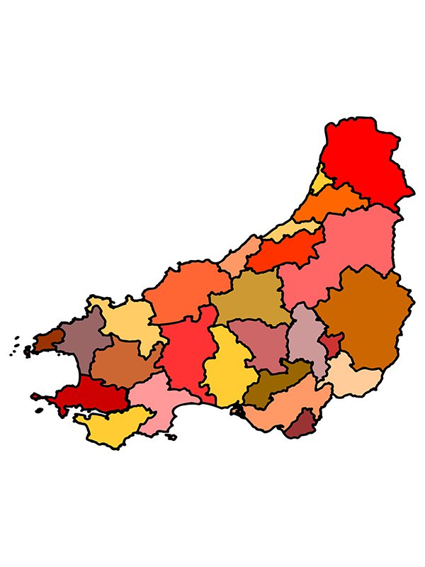 St Davids diocese map
