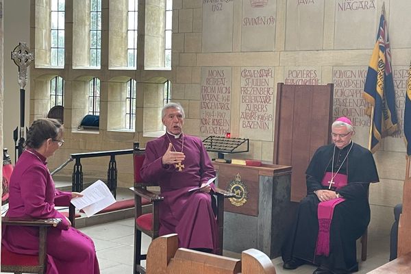 Bishop Mary, with Archbishop Andrew and Archbishop Mark